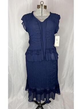 Amanda Lane Women’s Size 14 2 Piece Skirt & Blouse Sears $69.99 New
